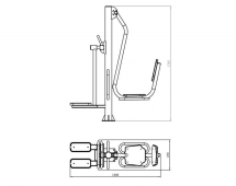 Уличный тренажер TORUDA "Хипс и Жим ногами"