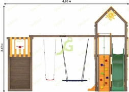 Детская площадка IgraGrad Панда Фани Gride мод.2, фото 7