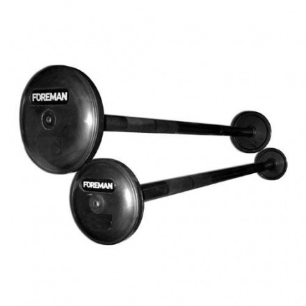 Штанга фиксированная обрезиненная FOREMAN FP/FB-RUB-EPR/15KG, фото 1