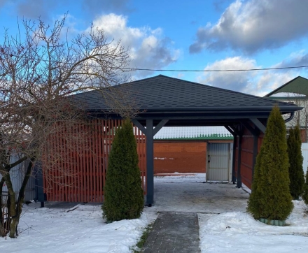 Навес для трех машин МАРБУРГ Несущий каркас, фото 2