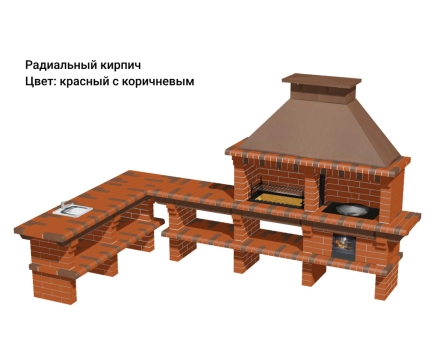 Печь Аристократ 7304 Радиальный кирпич красный с коричневым, фото 13