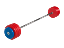 Штанга неразборная &quot;Barbell&quot; с цветными дисками d 25 мм, 50 кг