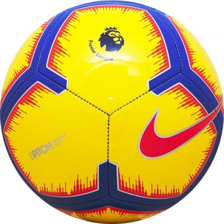 Мяч футбольный любительский &quot;NIKE Pitch PL&quot;, р. 5, желто-красный-фиолетовый, фото 1