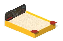 Песочница ПС-106 с меловой доской для детской площадки