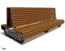 Скамейка уличная Ялта, Сосна 1,5 м Скамейка уличная Ялта, Сосна 1,5 м