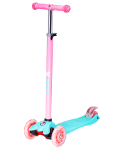 Самокат 3-колесный Snappy 3D, 120/80 мм, мятный/розовый