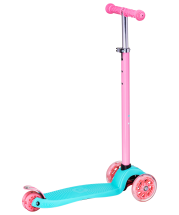 Самокат 3-колесный Snappy 3D, 120/80 мм, мятный/розовый