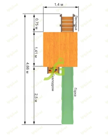 Детская площадка IgraGrad Панда Фани Tower скалодром, фото 3