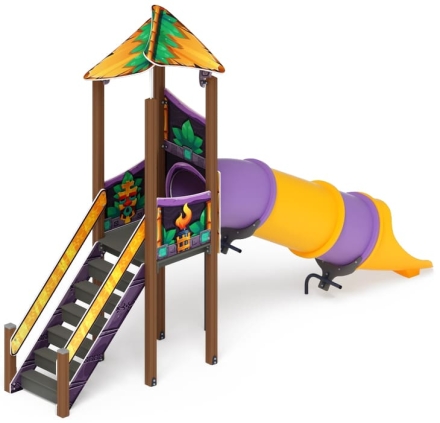 Горка Волшебный город (Майя) - ИО 44.19.01-01 - Тоннельная прямая Н=1500, фото 3