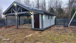 Навес для автомобилей с хозблоком РИЧМОНД Несущий каркас, фото 6