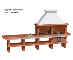 Печь Аристократ 730 S Прямоугольный кирпич красный с коричневым, фото 14