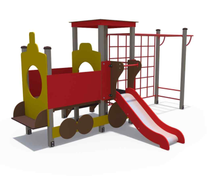 Паровозик с рукоходом и горкой Н-750 ДИФ 01291, фото 1