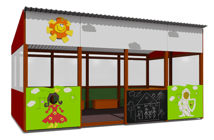 Теневой навес ВСТ 1512/1 серия Крепости 18 м2 для улицы, фото 1