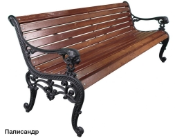 Скамейка уличная Лев, Лиственница 1,8 м, фото 4