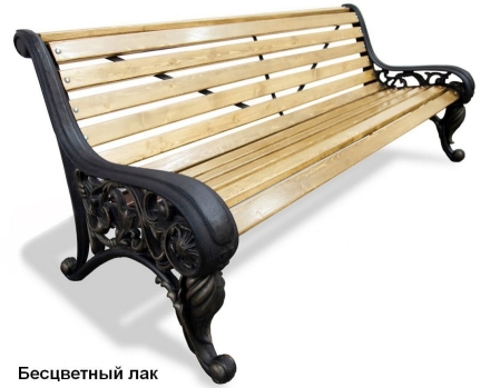 Скамейка парковая Москва, Лиственница 1,5 м, фото 2