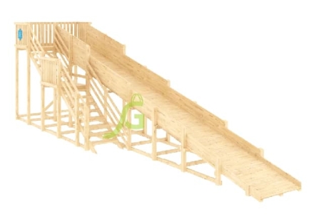 Зимняя горка "IgraGrad Snow Fox", скат 10 м, без окраски, фото 7