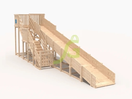 Зимняя горка "IgraGrad Snow Fox", скат 10 м, без окраски, фото 1