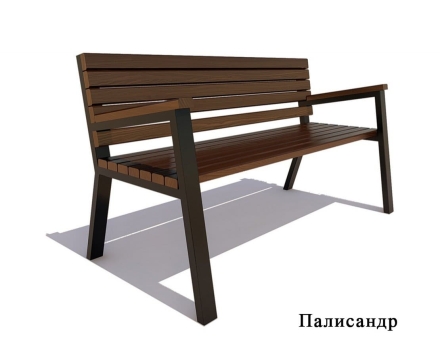 Садово-парковая скамейка «Гамбург», Лиственница 1,2 м, фото 5