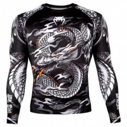 Рашгард Venum Dragon's Flight Black/White L/S, фото 1