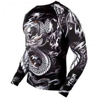 Рашгард Venum Dragon&#039;s Flight Black/White L/S, фото 2