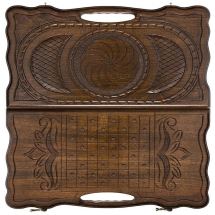 Нарды резные "Бесконечность" с ручкой 50, Haleyan