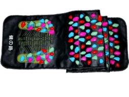 Коврик массажный - камешки, с ортопедической расшифровкой стопы. Размер 35х170 см