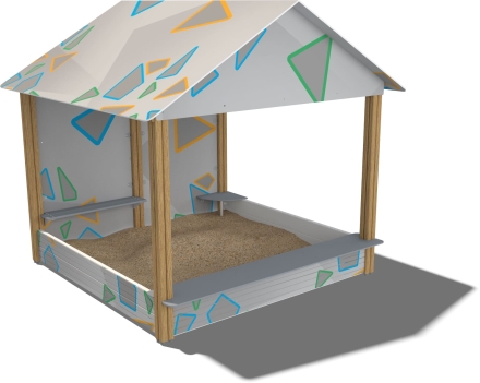 Песочный дворик Терраса ПС106.00.1 для детской площадки, фото 1