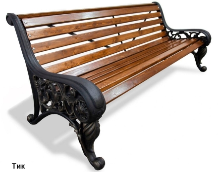 Скамейка парковая Москва, Лиственница 1,8 м, фото 1