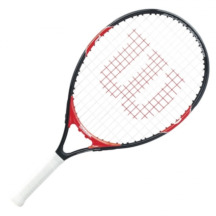Ракетка б/т Wilson Roger Federer 21 Gr00000,арт.WRT200600, для дет.5-6лет, алюм., со струн,красн-чер, фото 1