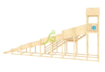 Зимняя горка "IgraGrad Snow Fox (Домик)", скат 10 м, без окраски, фото 5