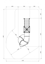 Горка тоннельная - ИО 45.14.01-01 - Космопорт (Серый) H=2000