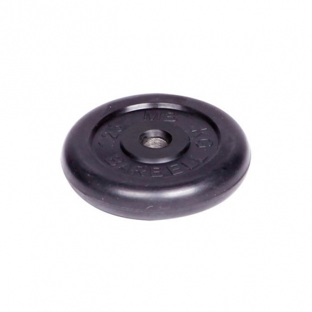 Диск обрезиненный Barbell d 31 мм чёрный 1,25 кг, фото 1