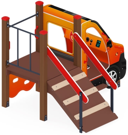 Машинка (оранжевая) - Беседка машинка - МФ 10.03.06-01, фото 3