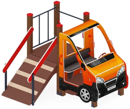 Машинка (оранжевая) - Беседка машинка - МФ 10.03.06-01, фото 2