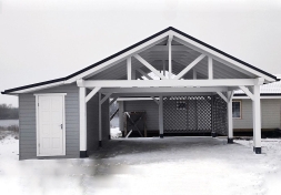 Навес для автомобилей с хозблоком РИЧМОНД Премиум комплектация, фото 1