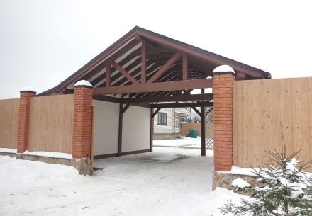 Навес для автомобилей с хозблоком РИЧМОНД Премиум комплектация, фото 5