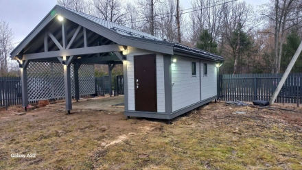 Навес для автомобилей с хозблоком РИЧМОНД Премиум комплектация, фото 6