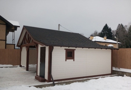 Навес для автомобилей с хозблоком РИЧМОНД Премиум комплектация, фото 11