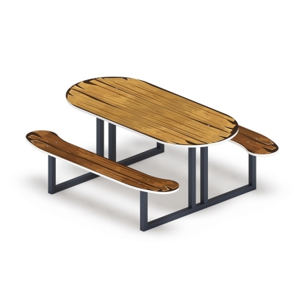 Столик детский овальный - МФ 31.01.09-02, фото 1