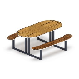 Столик детский овальный - МФ 31.01.09-02, фото 2