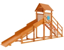 Заливная горка "Снежинка" с крышей, скат 4 м