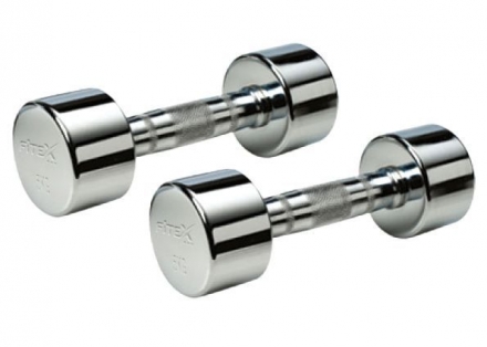 Комплект хромированных гантелей от 1-10кг (10 пар), фото 1