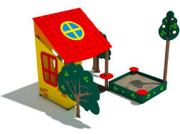 Песочный дворик Веранда тип 2 для детской площадки