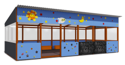 Теневой навес серия Космос ВСТ 1516/1 40 м2 для улицы