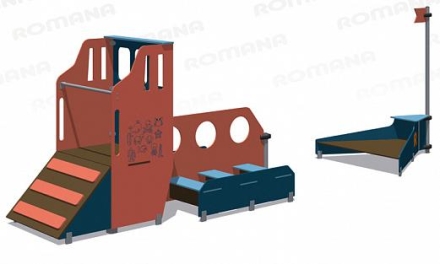 Игровой комплекс Romana Баржа 057.75.00 для детской площадки, фото 4