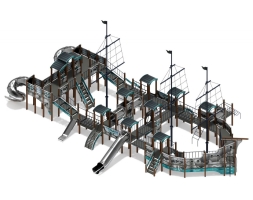 Детская игровая площадка Баркентина Лагуна (нержавейка скат) ДИК 2.03.3.06-22 H=1200 Н=1500 H=2000, фото 2