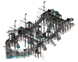 Детская игровая площадка Баркентина Лагуна (нержавейка скат) ДИК 2.03.3.06-22 H=1200 Н=1500 H=2000, фото 1