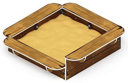 Песочница средняя (Коричневый) - ИО 5.01.15-02, фото 4