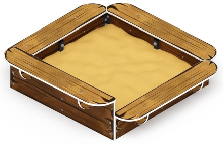 Песочница средняя (Коричневый) - ИО 5.01.15-02, фото 3