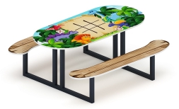 Столик детский овальный Крестики-нолики - МФ 31.01.09-03, фото 2